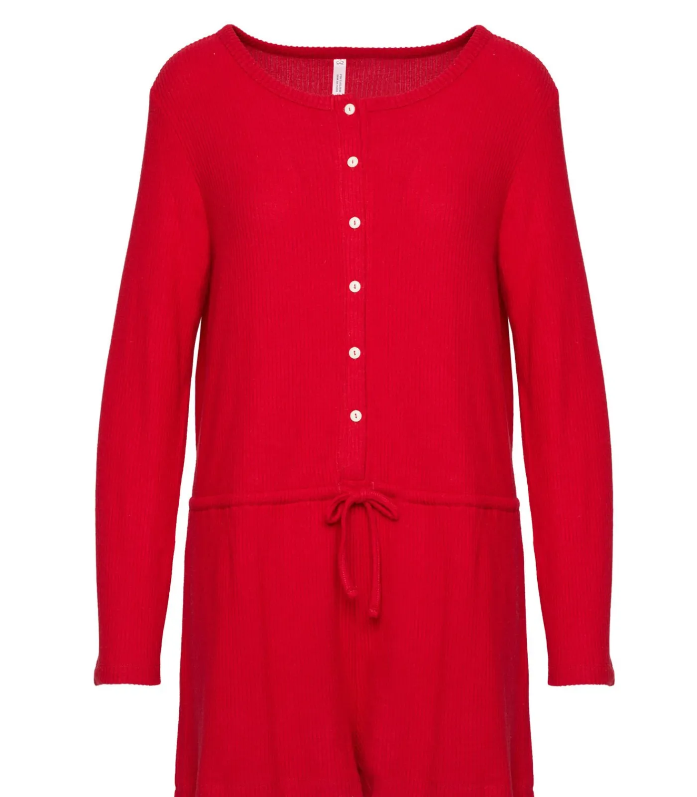 Hunkemöller Korte geribde jersey onesie red Discount
