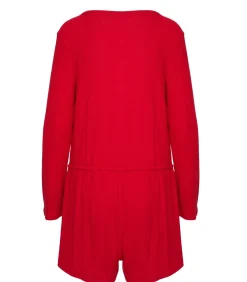 Hunkemöller Korte geribde jersey onesie red Discount