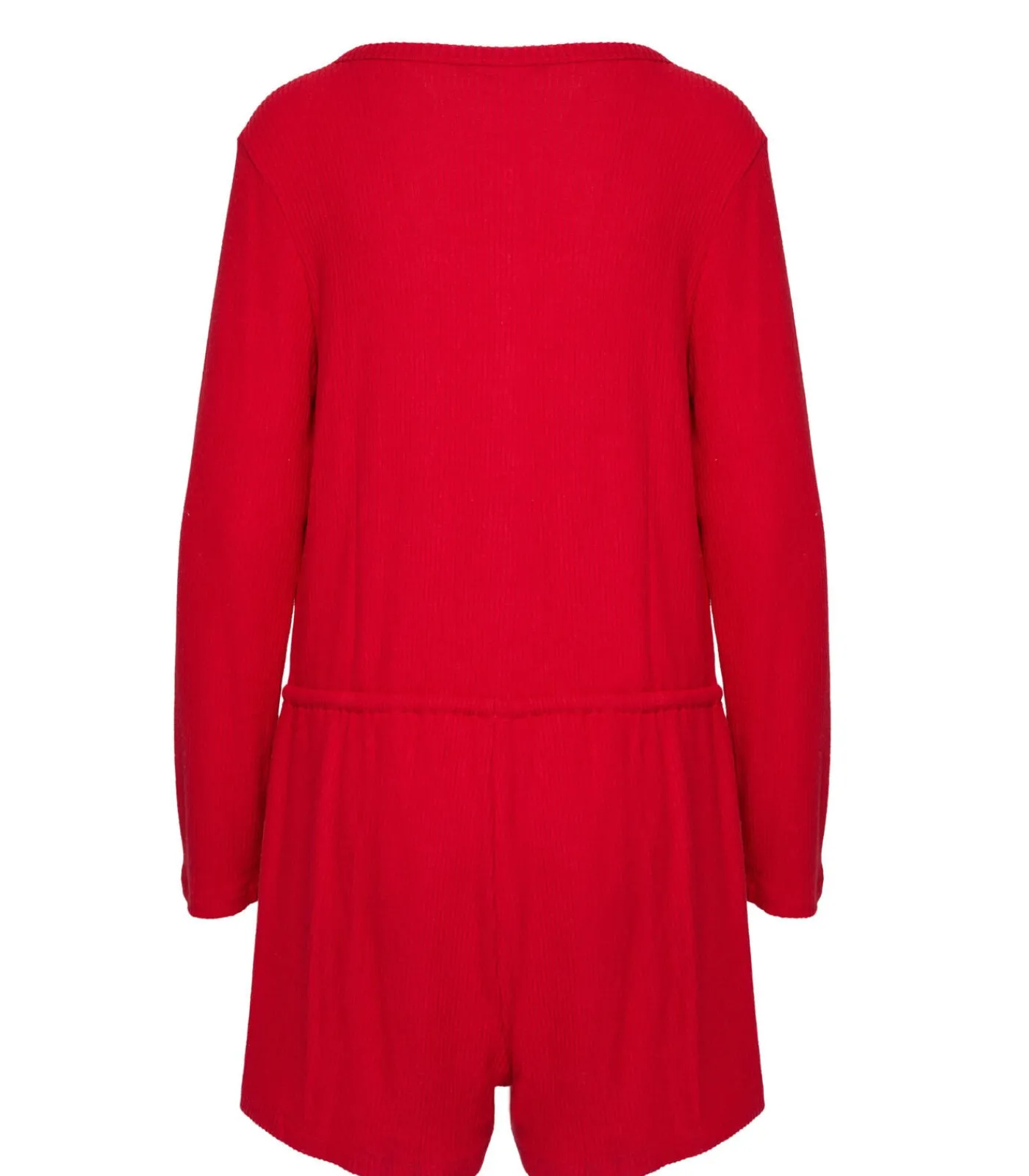 Hunkemöller Korte geribde jersey onesie red Discount