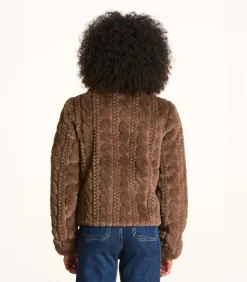 La Fée Maraboutée Korte jas in bruin nep bont brown Discount