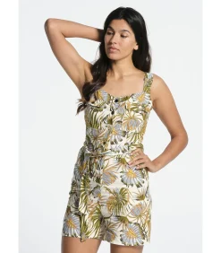 J&JOY Korte jumpsuit met bloemprint en verstelbare bandjes multicolor Clearance