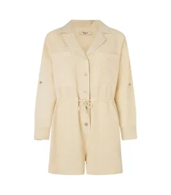 Pepe Jeans Korte jumpsuit voor vrouwen Elison camel