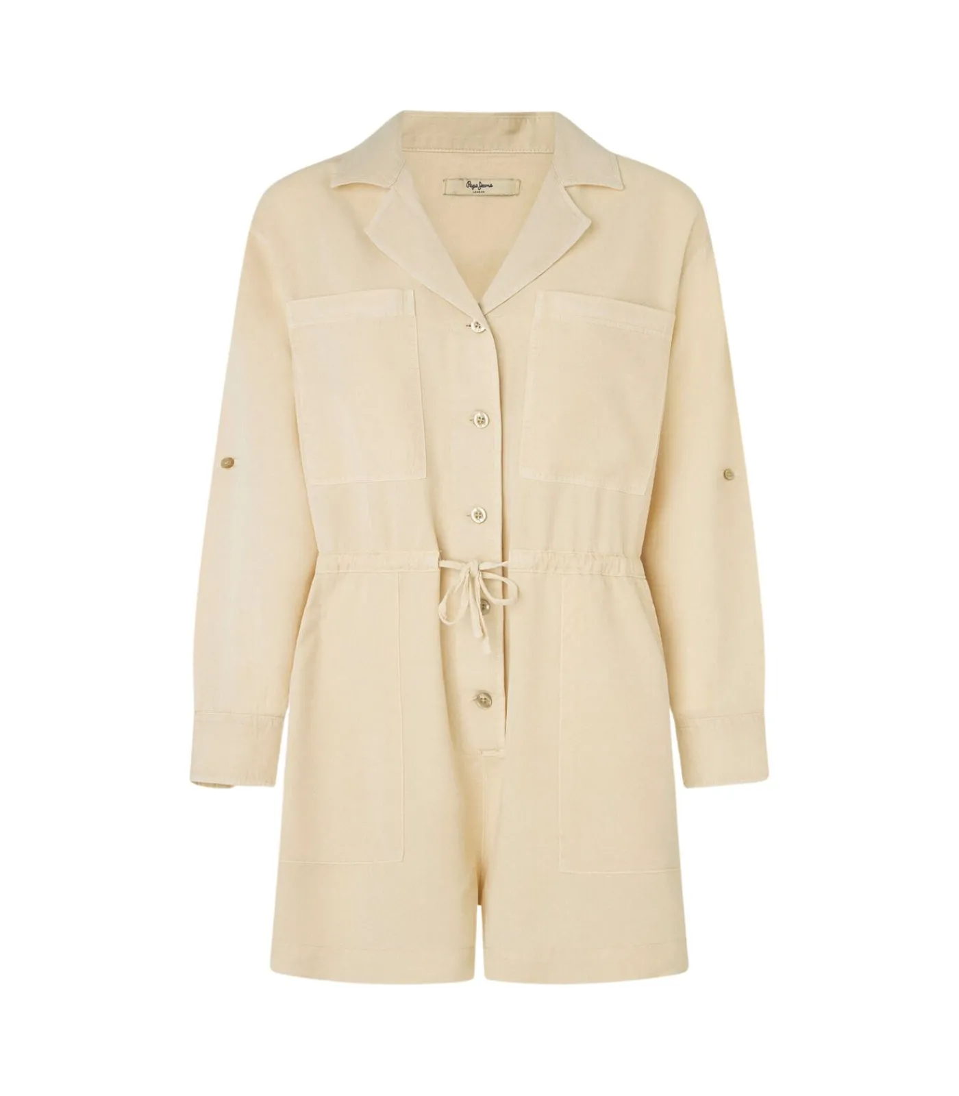Pepe Jeans Korte jumpsuit voor vrouwen Elison camel