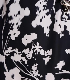 La Fée Maraboutée Korte jurk met 7/8e mouwen met wit print black Discount