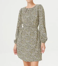 Smart & Joy Korte jurk met elastische taille en bloemenprint multicolor Discount
