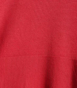 La Fée Maraboutée Korte open cardigan in fijne rode tricot red Clearance