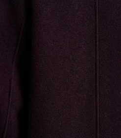 La Fée Maraboutée Korte pruimkleurige jas van boiled wool violet Clearance