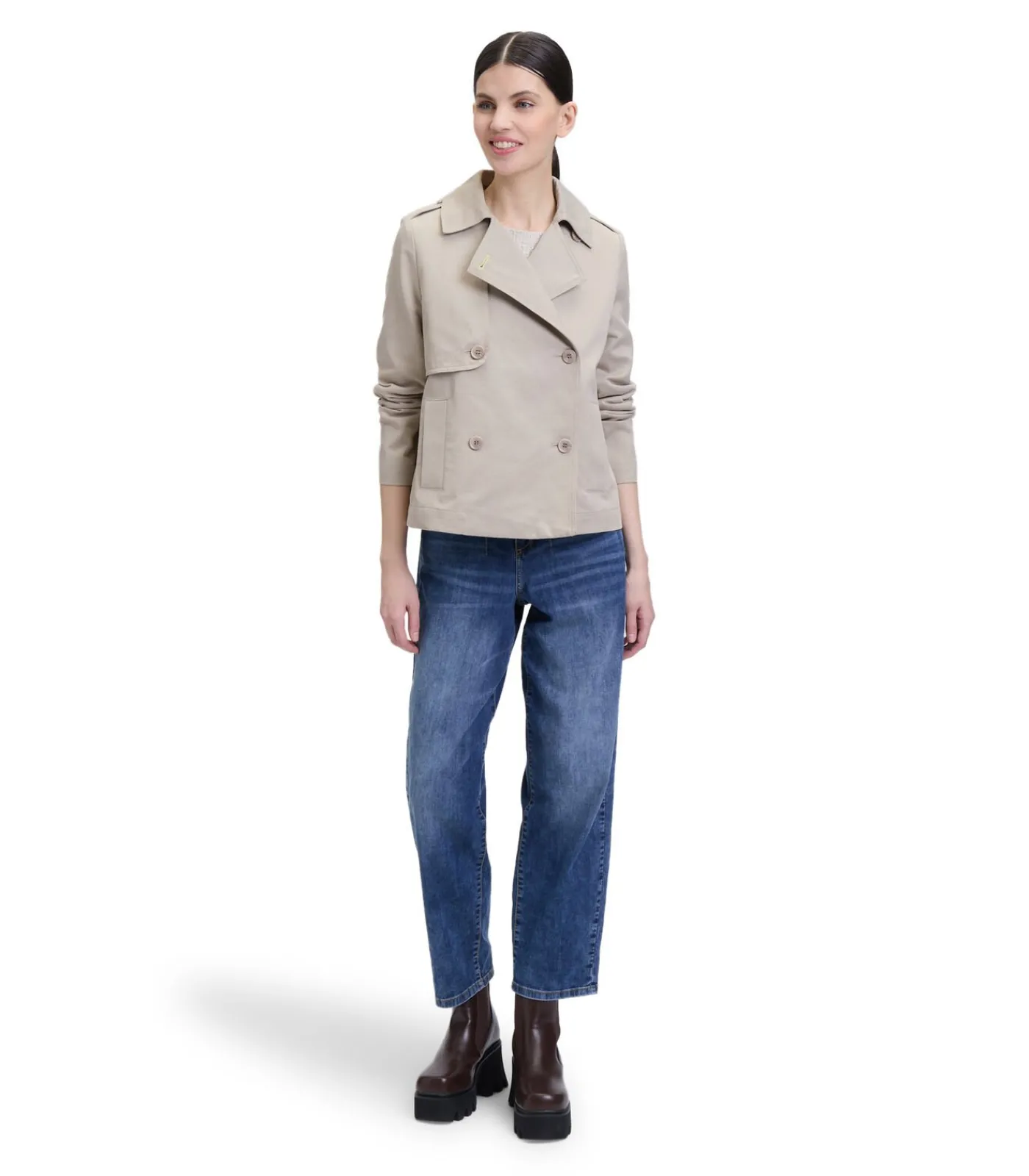 Cartoon Korte trenchcoat taupe Sale
