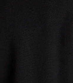 La Fée Maraboutée Korte zwarte gilet in gebreide stof met overhemdkraag black Clearance