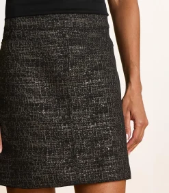 La Fée Maraboutée Korte zwarte jacquard rok black Discount