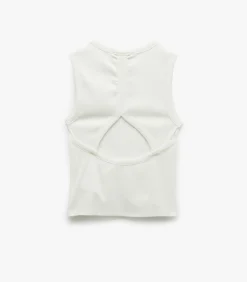 Koton Back Cut-Out Detail Tank Top white Hot