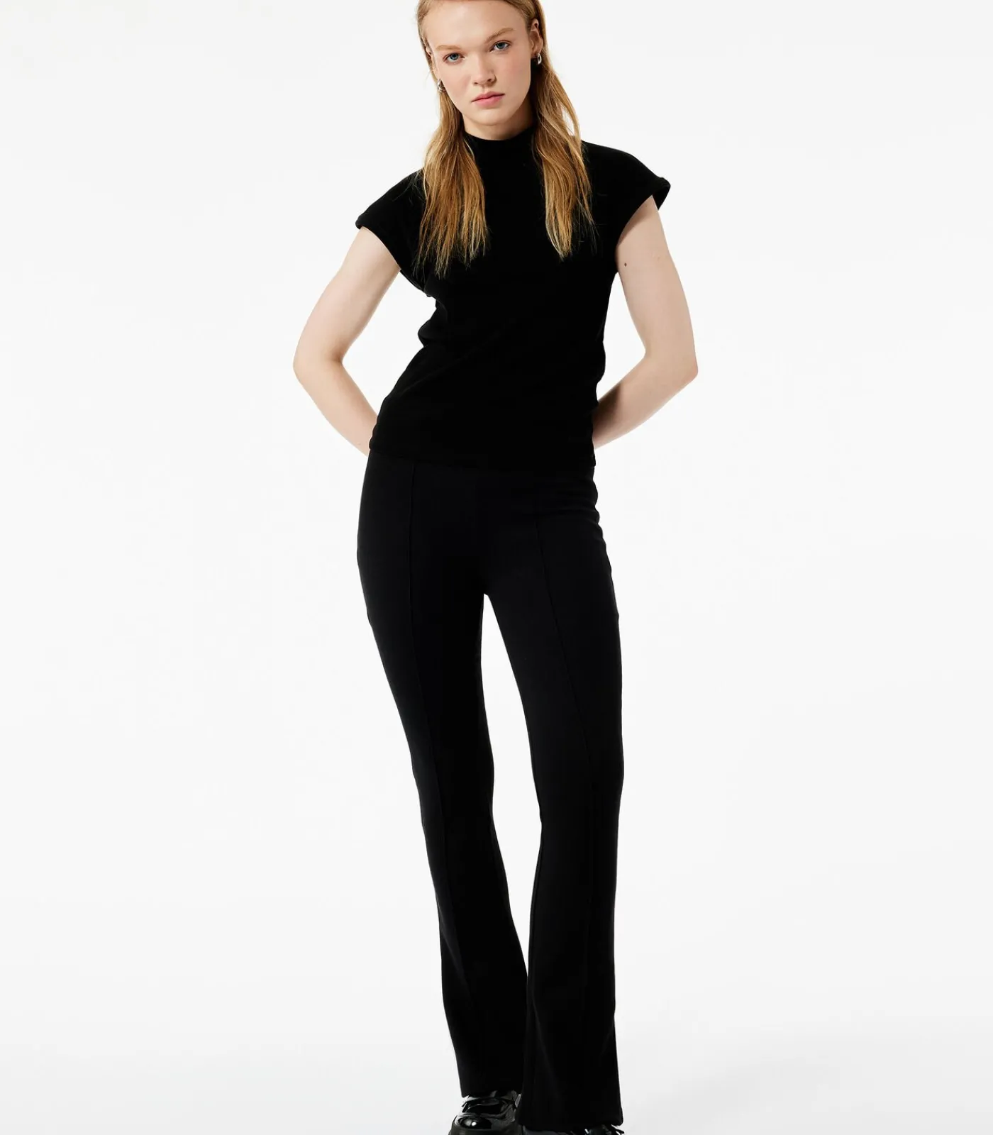 Koton Basic Flare Trousers black Sale