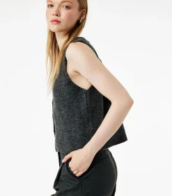 Koton Basic Knit Vest darkGrey Outlet