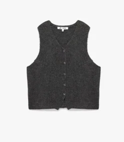 Koton Basic Knit Vest darkGrey Outlet