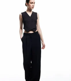 Koton Buttoned Blazer Vest black