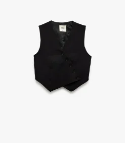 Koton Buttoned Blazer Vest black