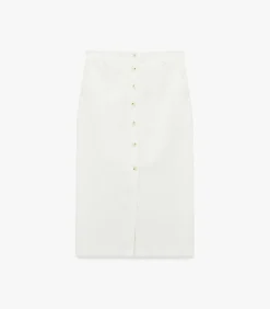 Koton Buttoned Column Skirt white Sale