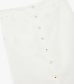 Koton Buttoned Column Skirt white Sale