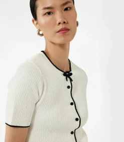 Koton Buttoned Knit Cardigan white Outlet