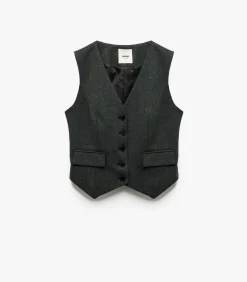 Koton Checked Blazer Vest antraciteGrey Online