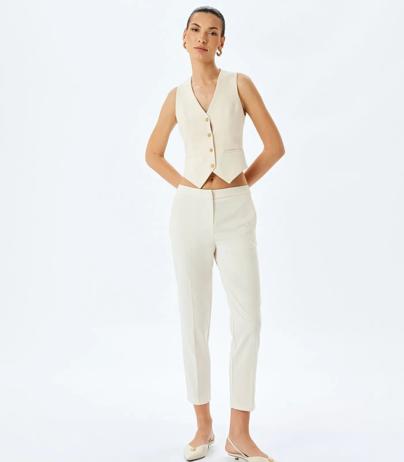 Koton Cigarette Pants lightGrey Sale