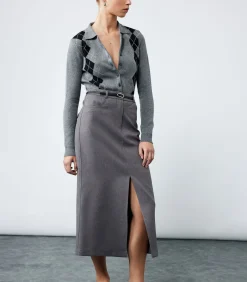 Koton Column Skirt antraciteGrey Outlet