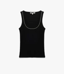 Koton Cotton Beaded Tank Top black Online