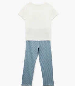 Koton Cotton Pajama Set blue Sale