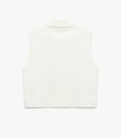 Koton Crew Neck Knit Vest white Online