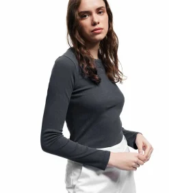 Koton Crew Neck T-Shirt antraciteGrey