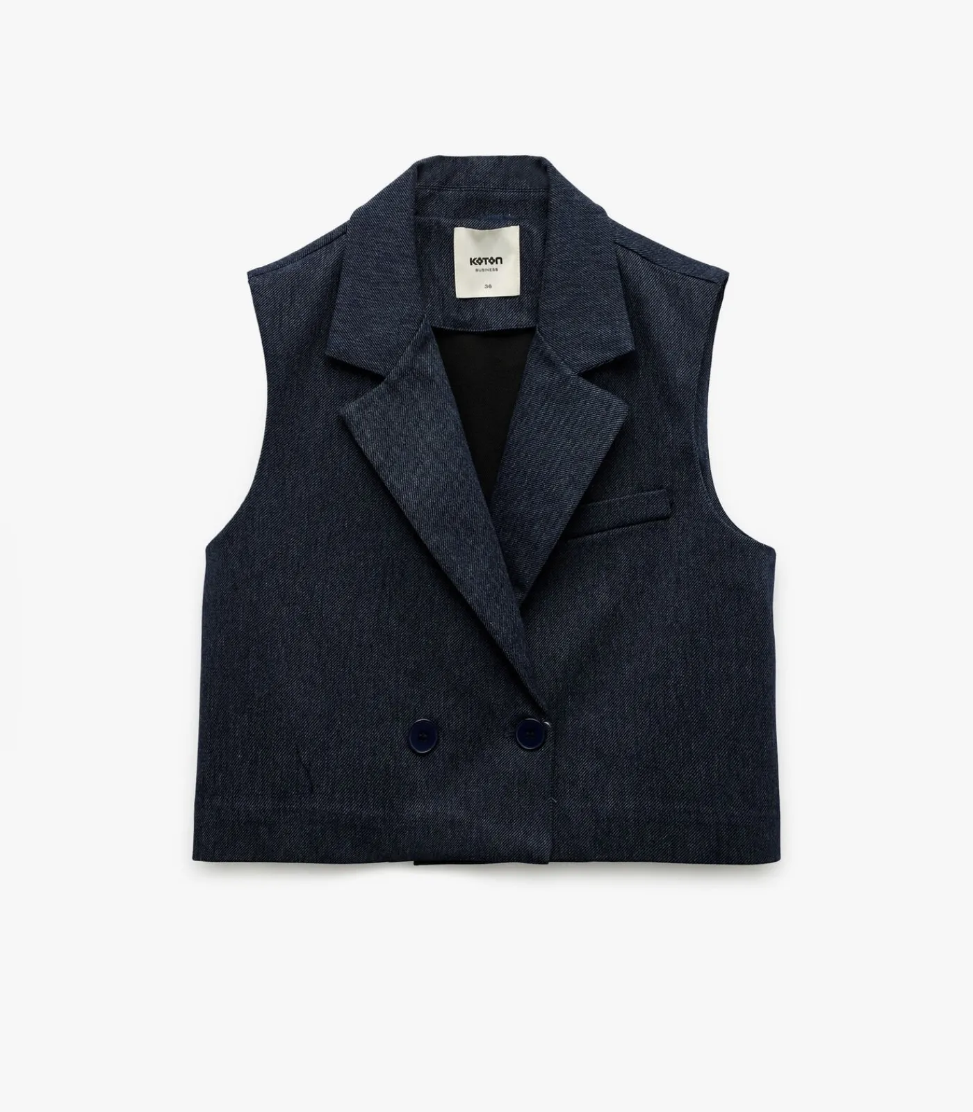 Koton Crop Blazer Vest navyBlue Hot