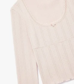 Koton Crop Pajama Top lilac Hot