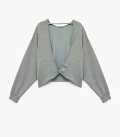 Koton Cut-Out Detail Sweatshirt antraciteGrey Online