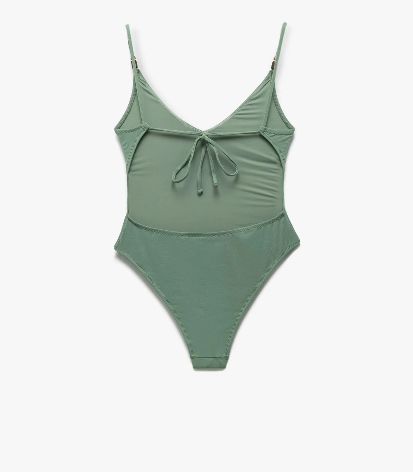 Koton Deep V-Neck Swimsuit green Outlet