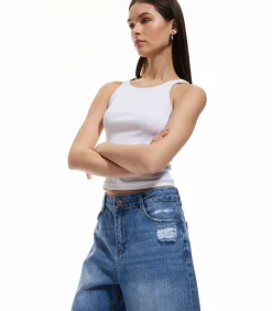 Koton Denim Shorts Indigo New