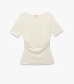 Koton Draped Detail T-Shirt white Online