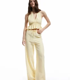 Koton Drawstring Pants yellow Sale