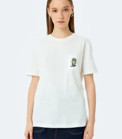Koton Embroidered T-Shirt white Best