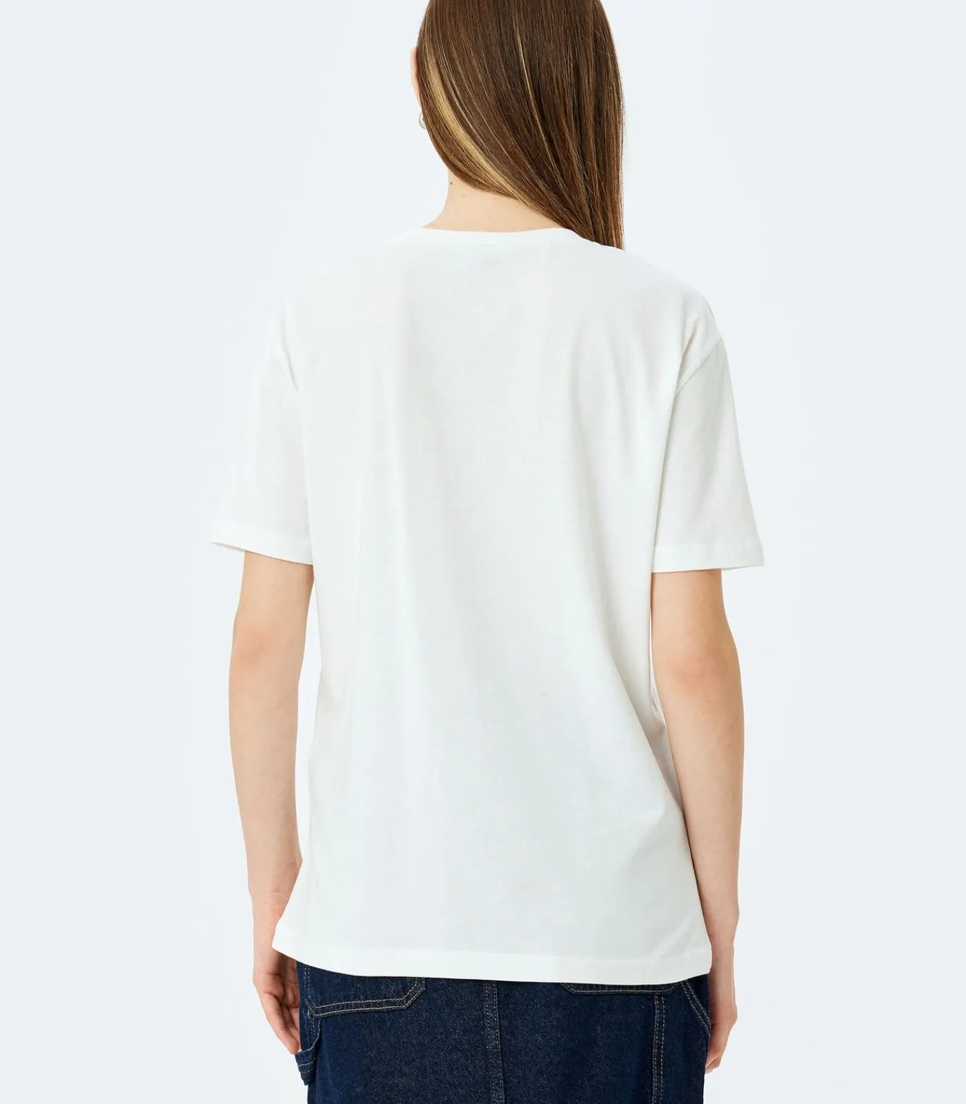 Koton Embroidered T-Shirt white Best