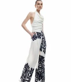 Koton Floral Palazzo Pants white Discount