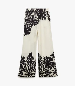 Koton Floral Palazzo Pants white Discount