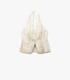 Koton Halter Neck Patterned Vest beige Sale