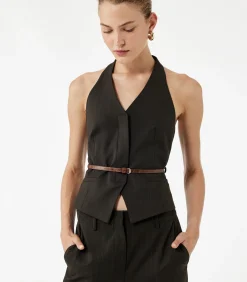 Koton Halter Neck Vest brown Hot