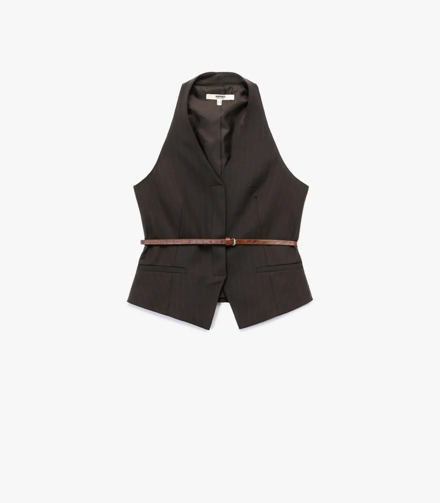 Koton Halter Neck Vest brown Hot