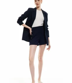 Koton High-Rise Mini Shorts navyBlue Discount