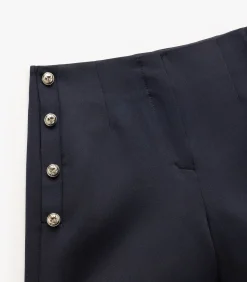 Koton High-Rise Mini Shorts navyBlue Discount