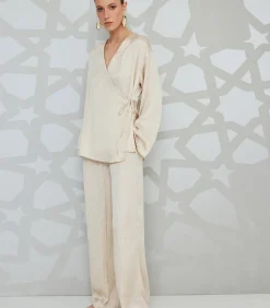 Koton High-Rise Pants beige Discount
