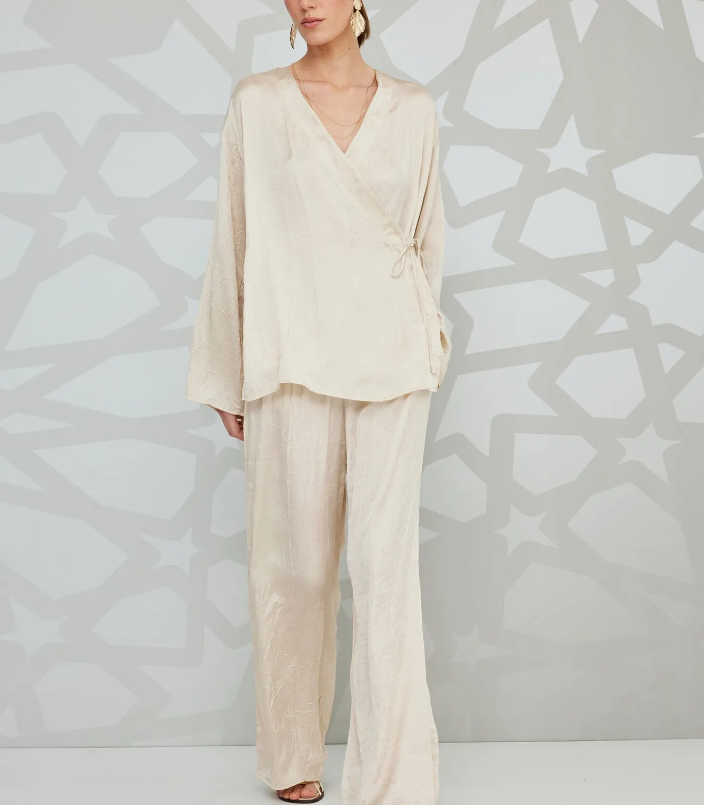 Koton High-Rise Pants beige Discount