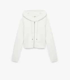 Koton Hooded Zippered Sweatshirt white Sale