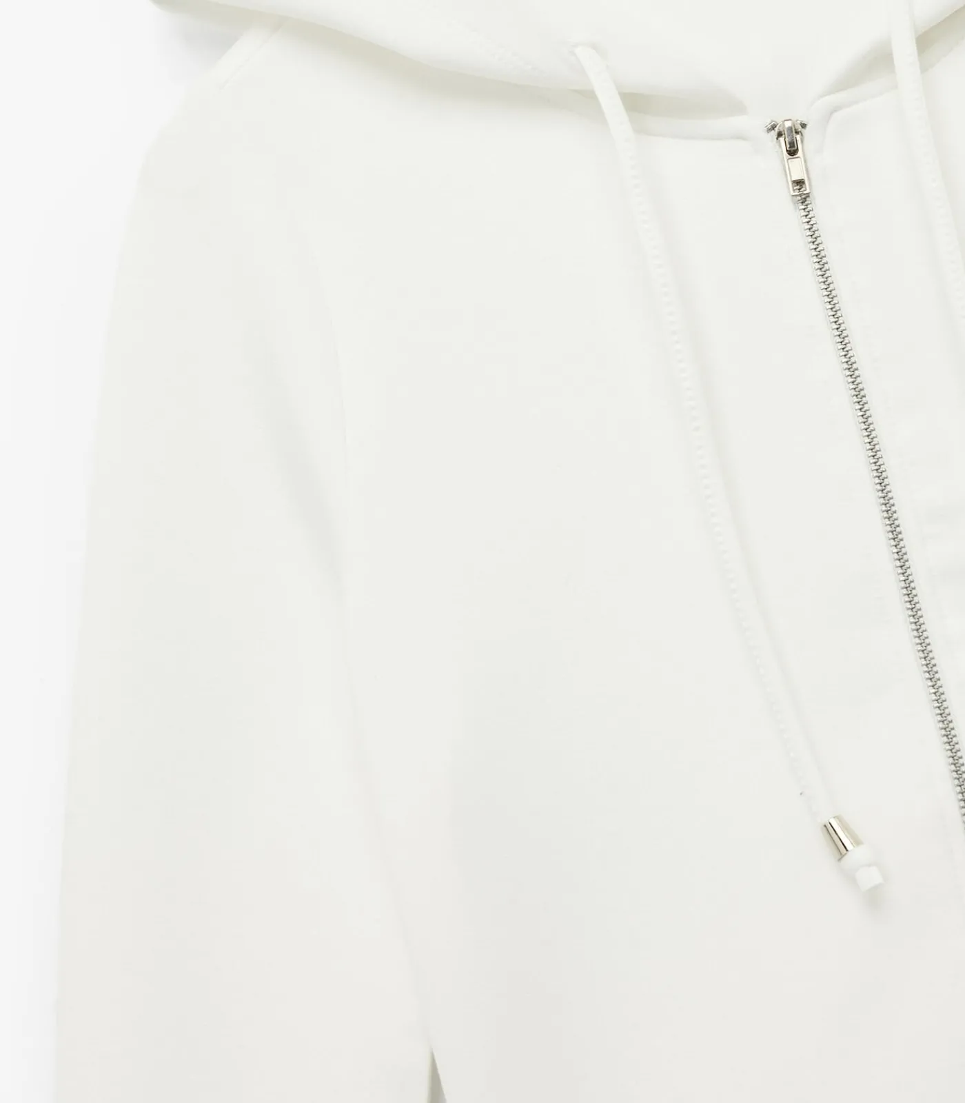 Koton Hooded Zippered Sweatshirt white Sale